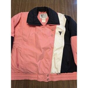 Vtg 80s 90’s Tyrolia By Head Pink Black Block Ski Jacket Sz Ladies M